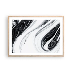 Poszter világos tölgy keretben - Az ellentétek ötvözése - 70x50 cm