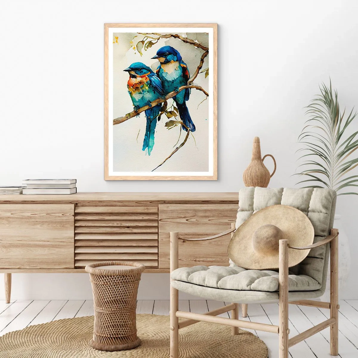 Poszter világos tölgy keretben - Megsértődött? - 70x100 cm