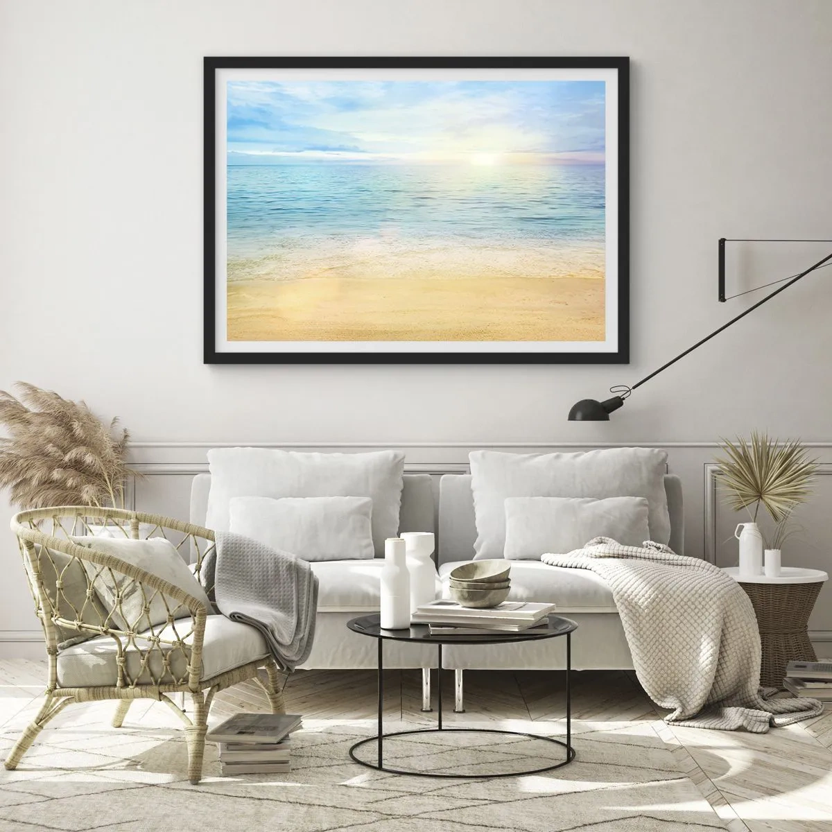 Poszter fehér keretben - Nagy kékség - 70x50 cm