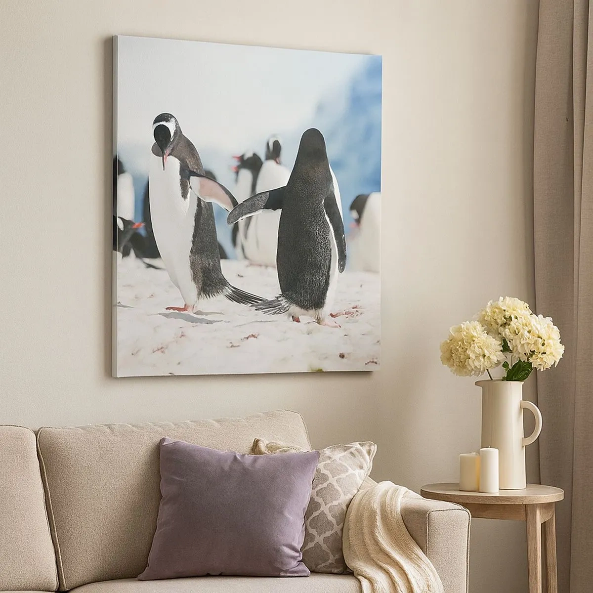 Vászonkép - Tánc a havon - 30x30 cm