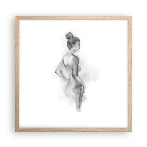 Poszter világos tölgy keretben - Gyönyörű, mint a festmény - 50x50 cm