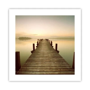 Poszter - Hajnal előtt, hajnal, fény - 40x40 cm