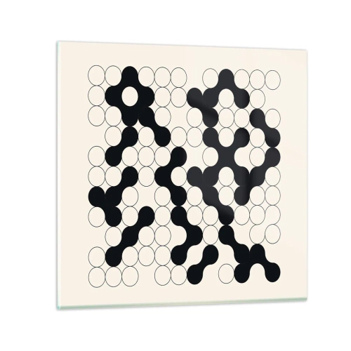 Üveg kép - Kínai játék - variáció - 30x30 cm