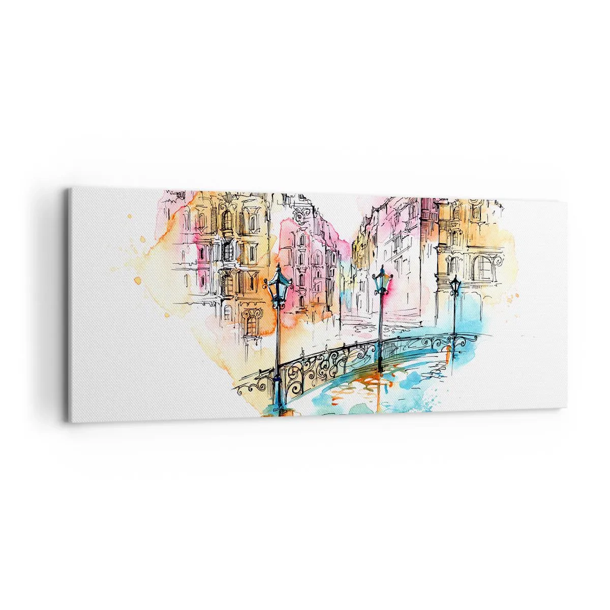 Vászonkép - A város szíve - 120x50 cm