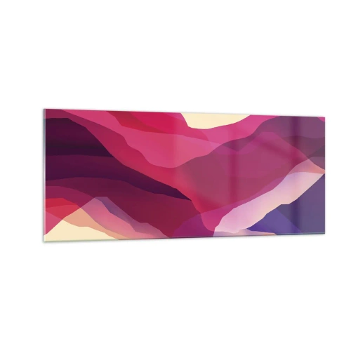 Üveg kép - Bíbor hullámok - 100x40 cm