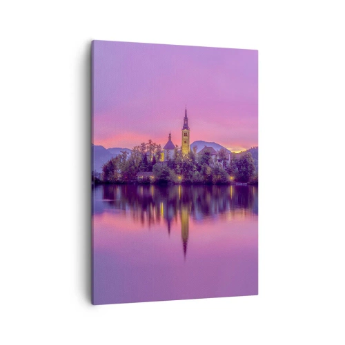 Vászonkép - Mesebeli sziget alkonyatkor  - 50x70 cm