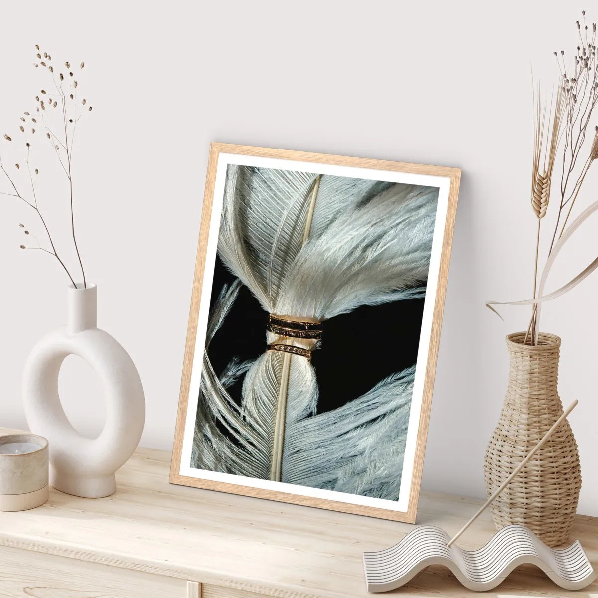 Poszter világos tölgy keretben - ...és nem hagylak el... - 40x50 cm