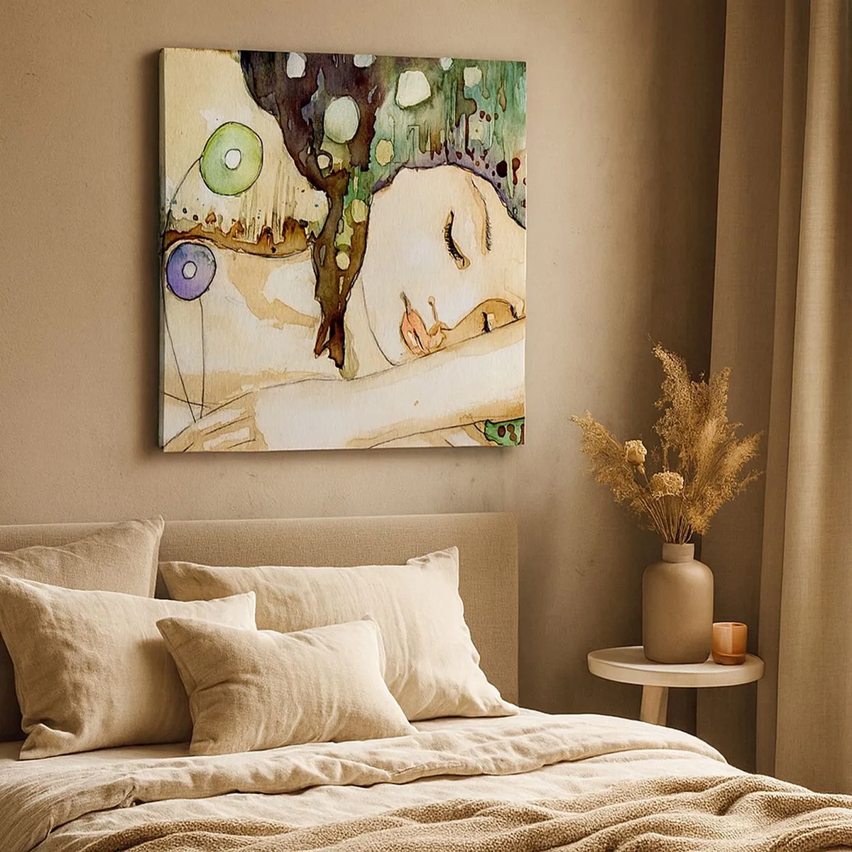 Vászonkép - Smaragd-ibolya álom - 30x30 cm