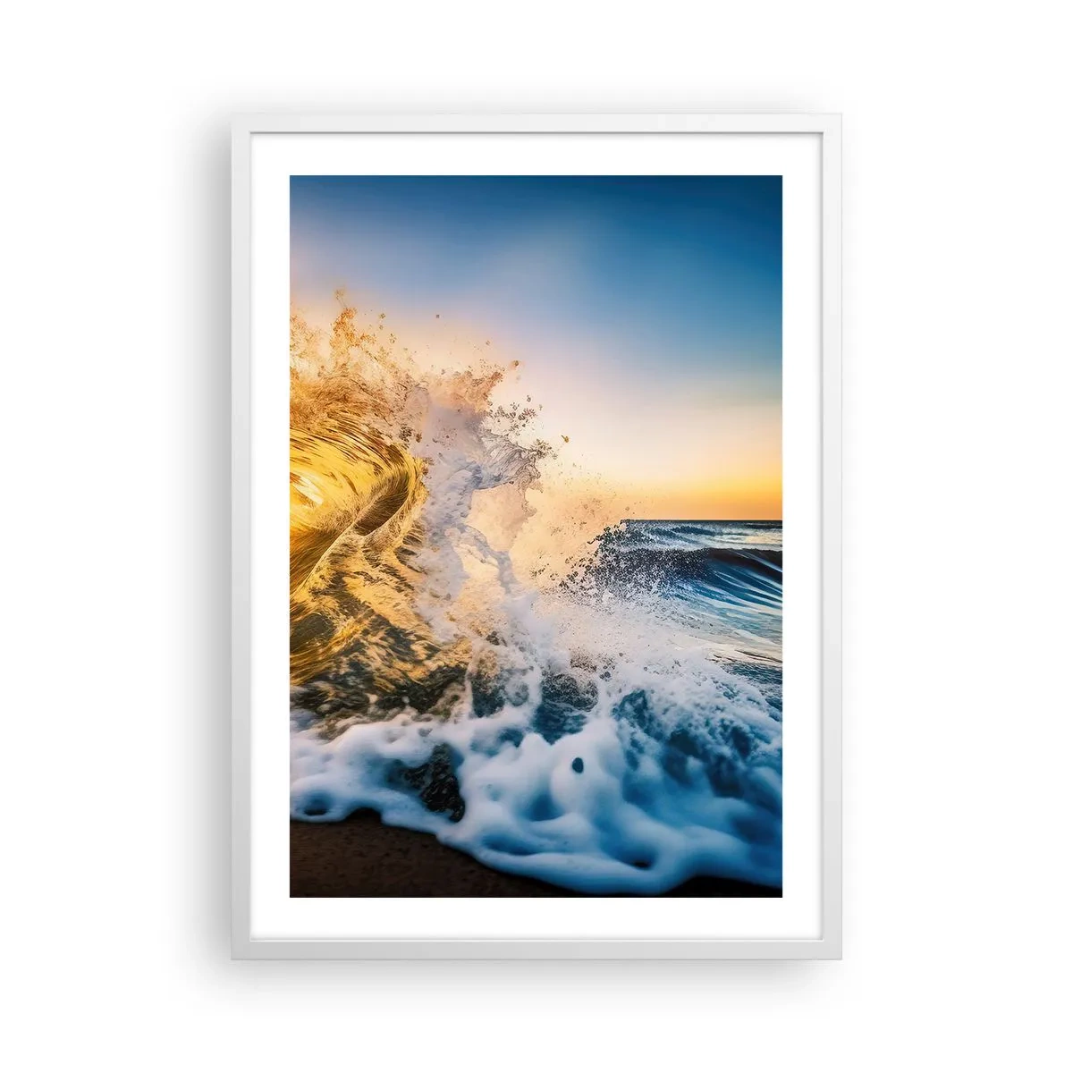 Poszter fekete keretben - Játék a homokban - 50x70 cm