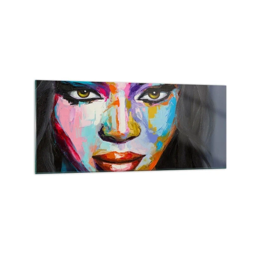 Üveg kép - Lehetetlen levenni a tekintetet - 120x50 cm