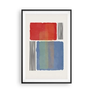 Poszter fehér keretben - A geometria szelleme és betűje - 61x91 cm
