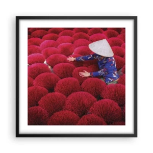 Poszter fehér keretben - A rizsföldön - 50x50 cm