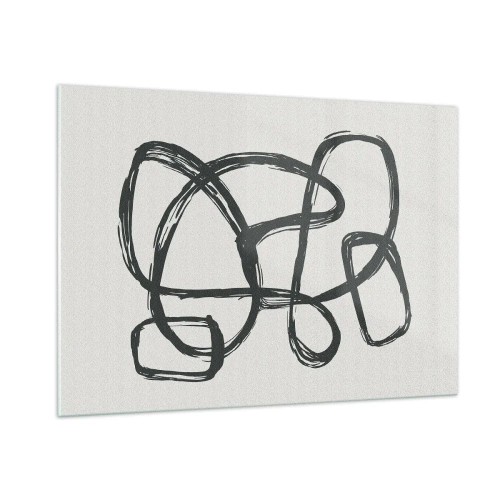 Üveg kép - Hurkolt absztrakció - 100x70 cm