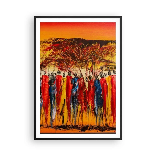 Poszter fehér keretben - Oda, oda, oda oda mennek - 70x100 cm