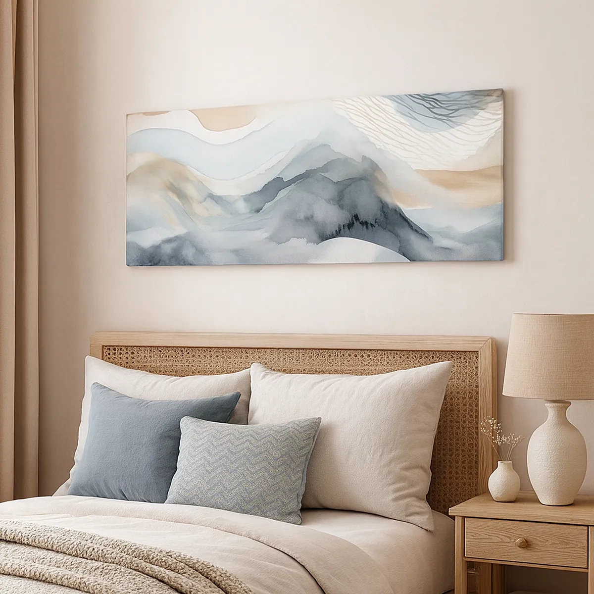 Vászonkép - Hó és köd absztrakció - 30x30 cm