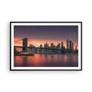 Poszter fehér keretben - Lila csendbe merülve - 91x61 cm