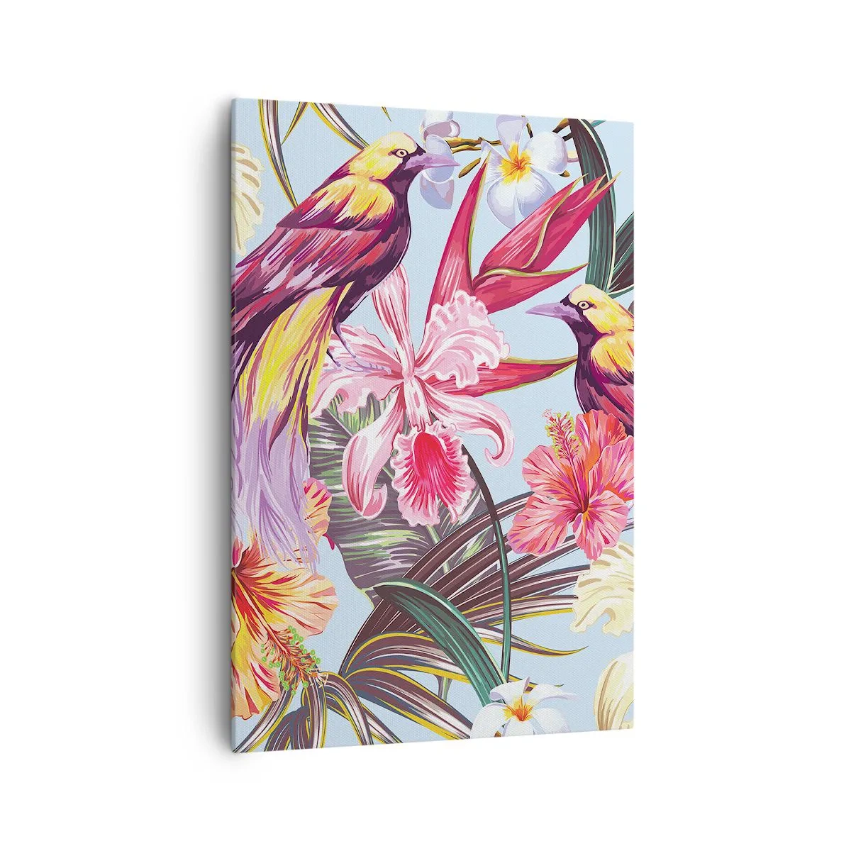 Vászonkép - Szirmok és tollak - 70x100 cm