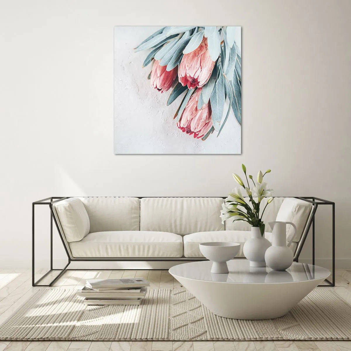 Üveg kép - Szégyellve saját szépségüket - 60x60 cm