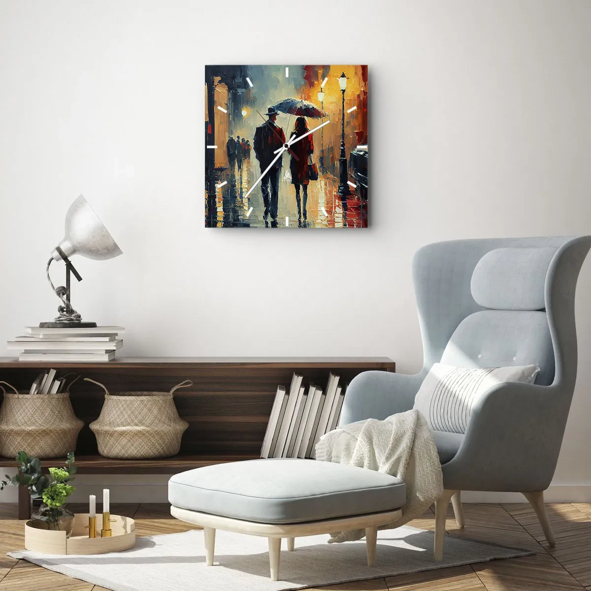Falióra, Óra - Városi love strory - 30x30 cm