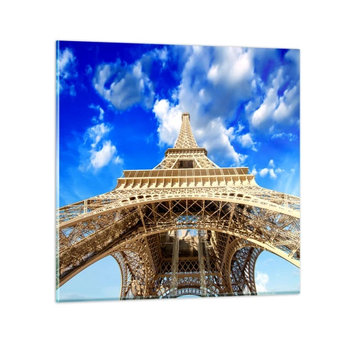 Üveg kép - Az ég és a felhők felé nyúlva - 30x30 cm