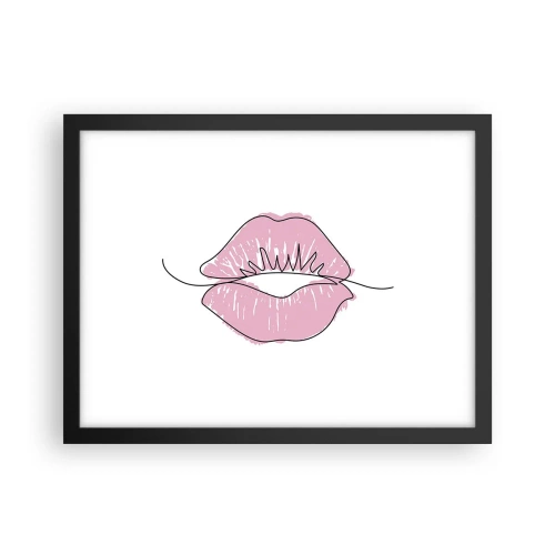 Poszter fehér keretben - Készen állsz a csókra? - 40x30 cm