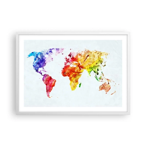 Poszter fekete keretben - A világ minden színe - 70x50 cm