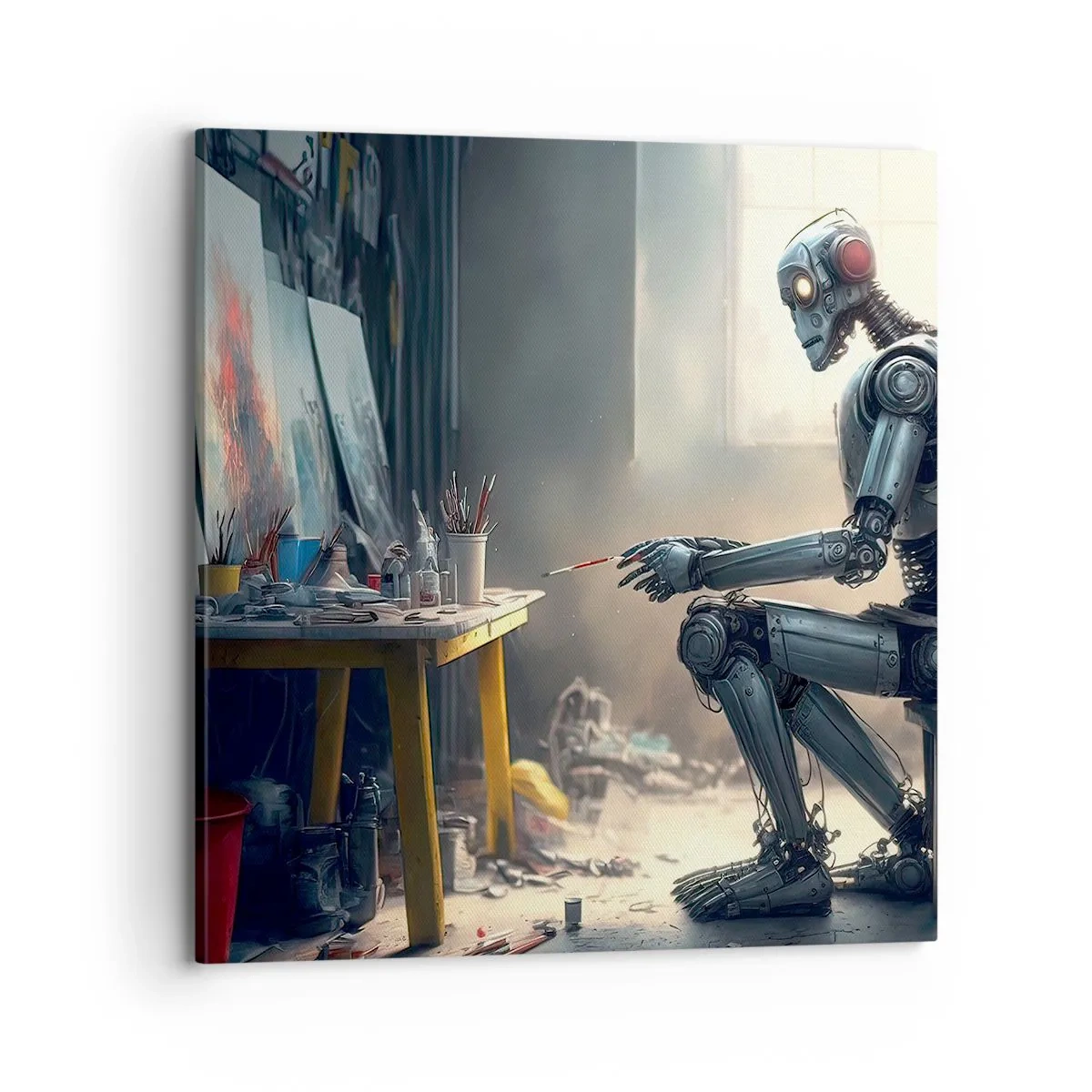 Vászonkép - Az alkotás aktusa - 70x70 cm