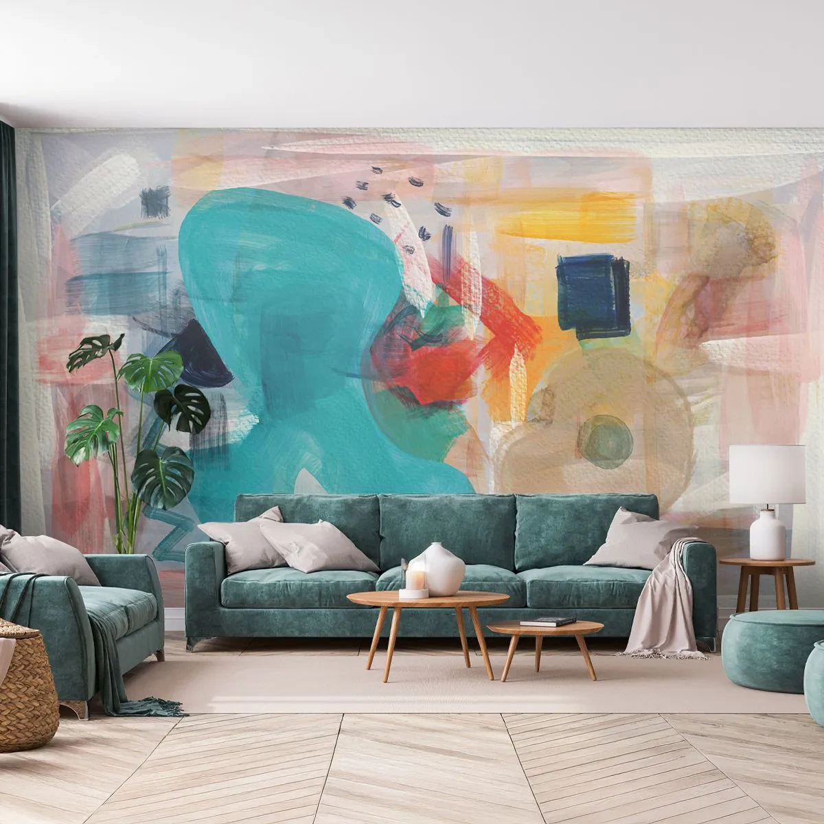 Fotótapéta Premium Canvas - Színes játék - Absztrakció, Festékek, Darab - 250x175 cm