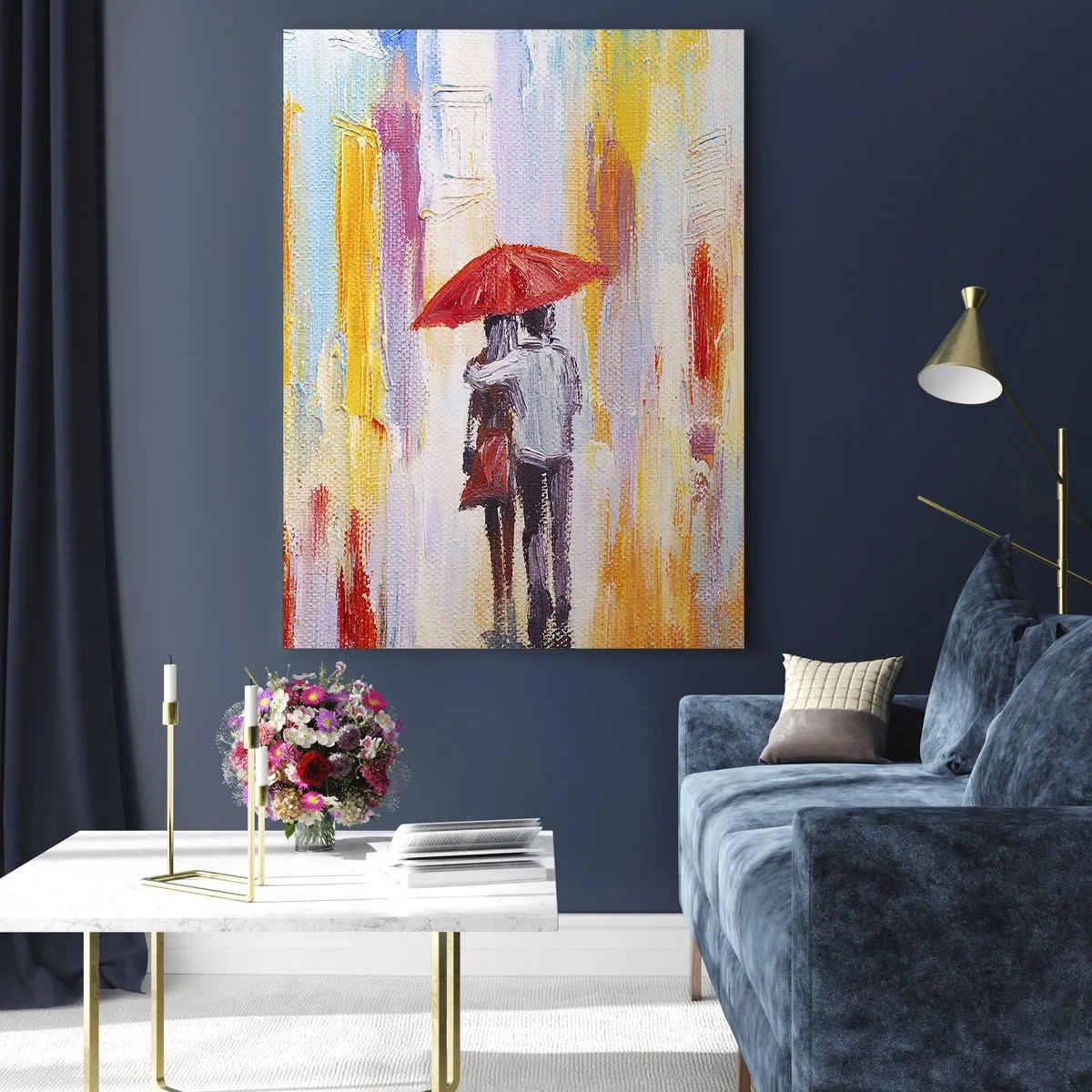Üveg kép - Hadd essen az eső - 50x70 cm