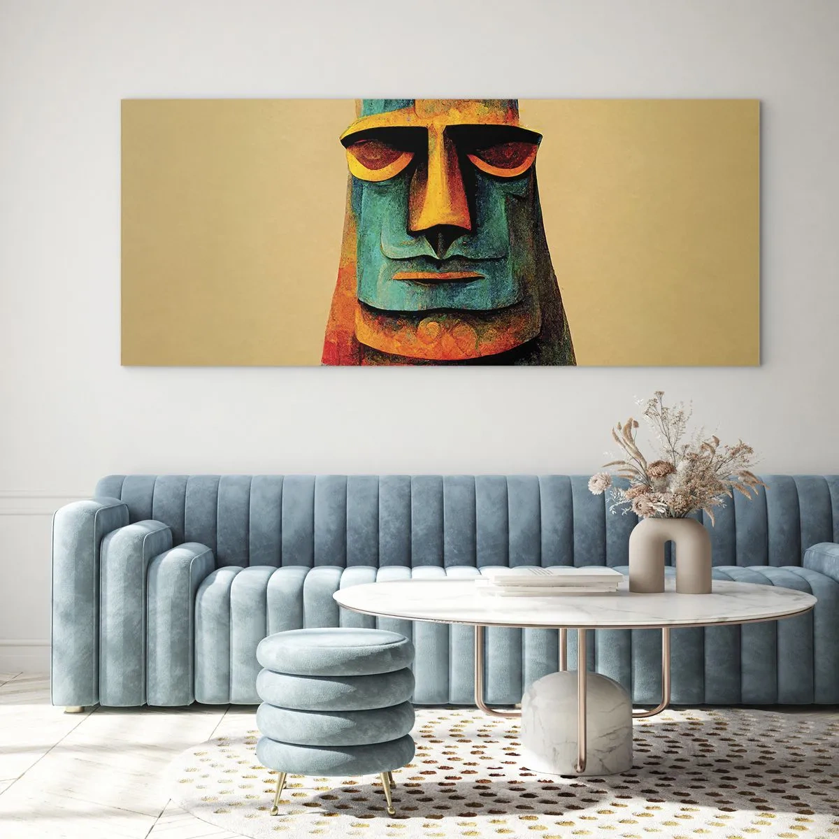 Üveg kép - Szoborszerű és mégis szimpatikus - 120x50 cm