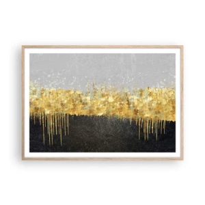 Poszter világos tölgy keretben - Befelé és felfelé - 100x70 cm