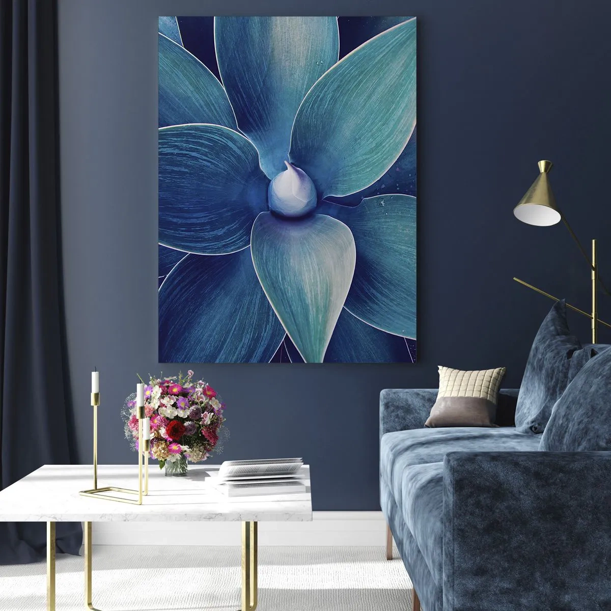 Üveg kép - Kékezve az égből - 50x70 cm