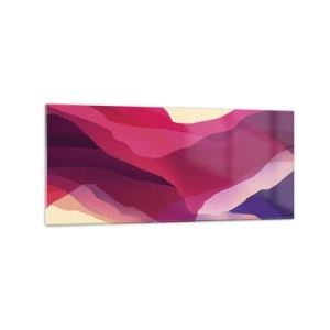 Üveg kép - Bíbor hullámok - 120x50 cm