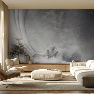 Fotótapéta Premium Canvas - Feltárni a titkot - Absztrakció, Elefánt, Grafika - 200x140 cm