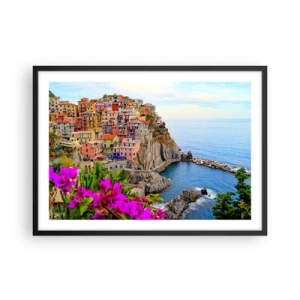 Poszter fehér keretben - Nevető város - 70x50 cm