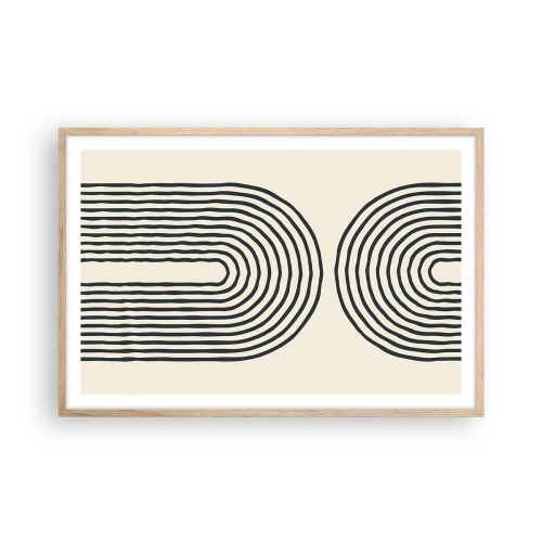 Poszter világos tölgy keretben - Bármelyik percben ... - 91x61 cm