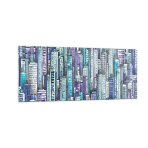 Üveg kép - Kikékült az égtől - 100x40 cm