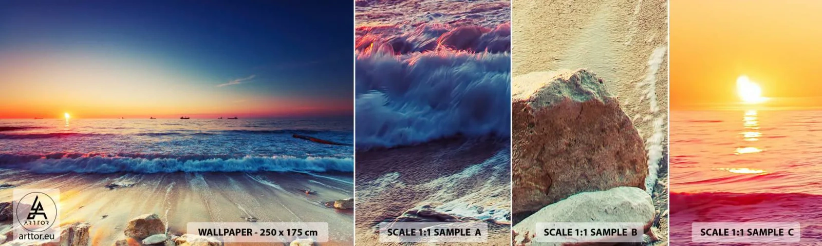 Fotótapéta Minta Standard Eco - Mi a helyzet a horizonton túl? - Tájkép, Tenger, Napnyugta - 100x30 cm