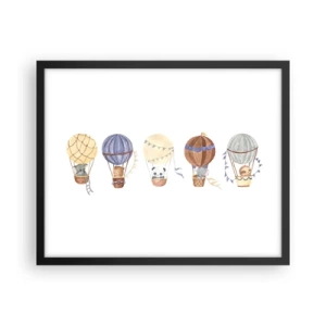 Poszter fehér keretben - Barátok egy utazáson - 50x40 cm