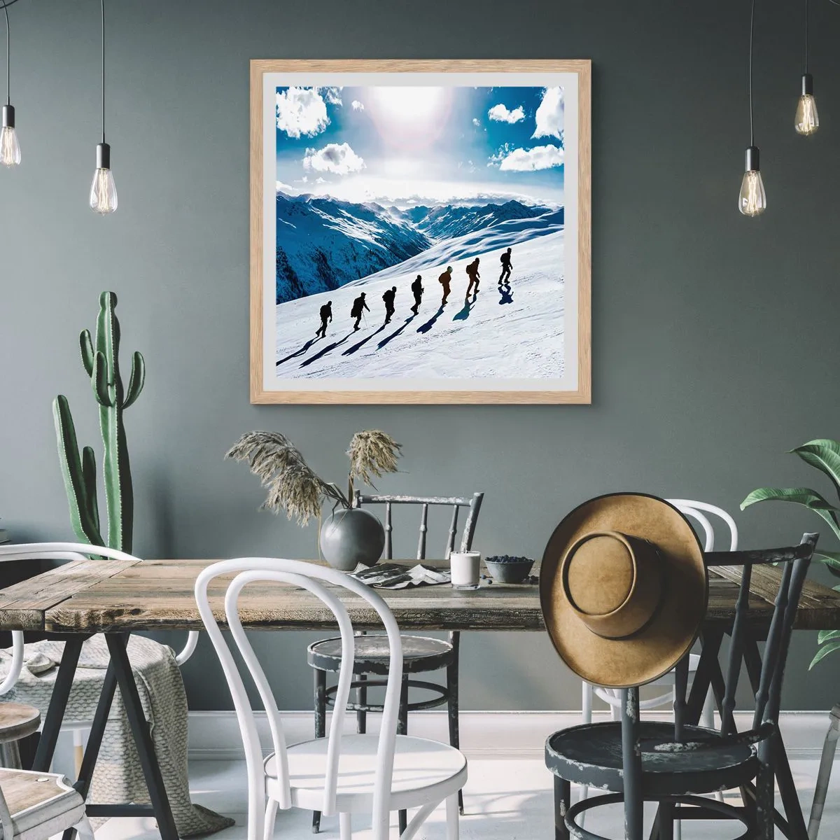 Poszter világos tölgy keretben - A hódítók csapata - 30x30 cm