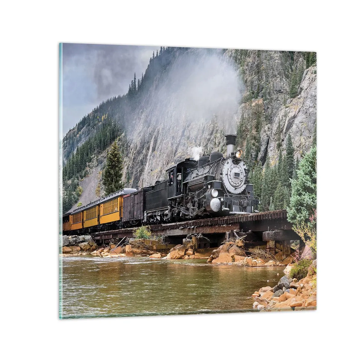 Üveg kép - Hova? Hova? - 30x30 cm