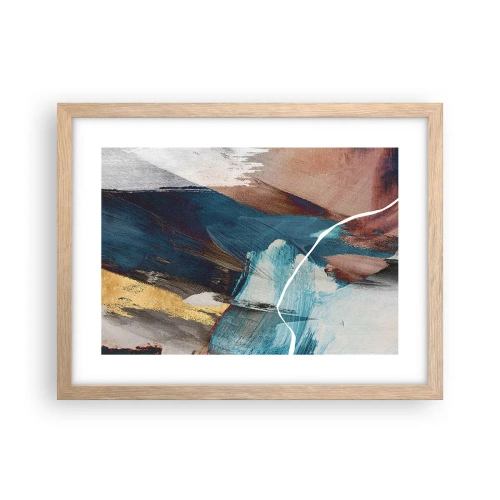 Poszter világos tölgy keretben - Lelkesedéssel és energiával - 40x30 cm