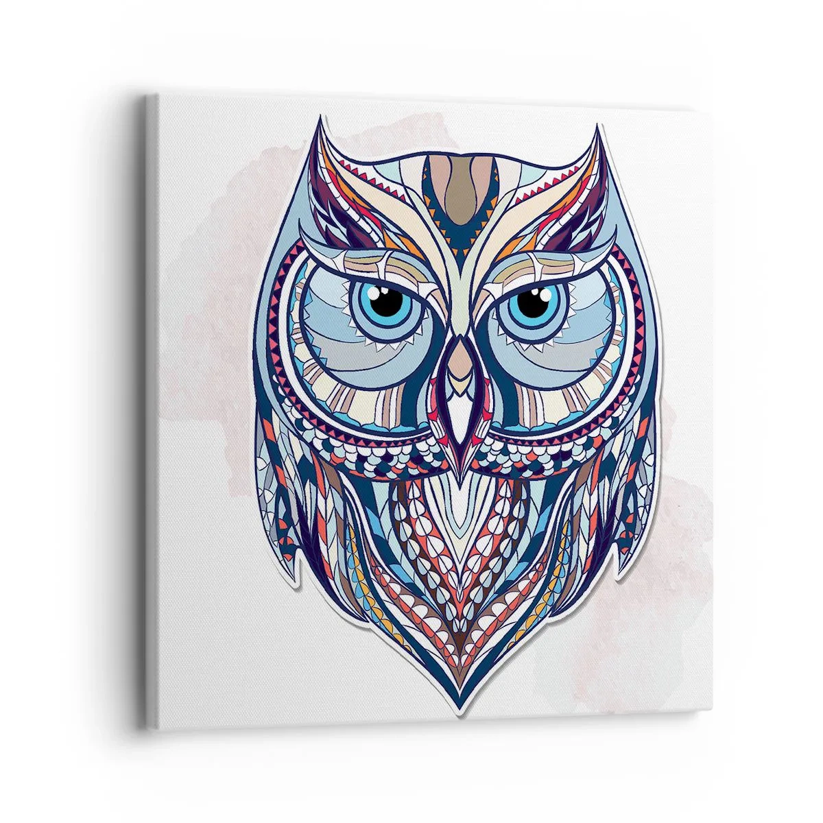 Vászonkép - Kidolgozott díszbagoly - 30x30 cm