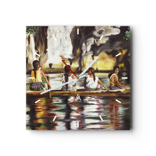 Falióra, Óra - Egy polinéz paradicsomban - 30x30 cm