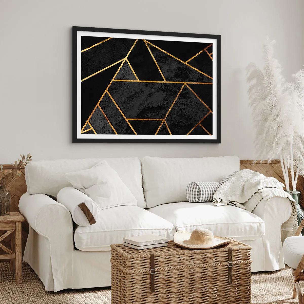 Poszter fehér keretben - Sötétség és ragyogás - 50x40 cm