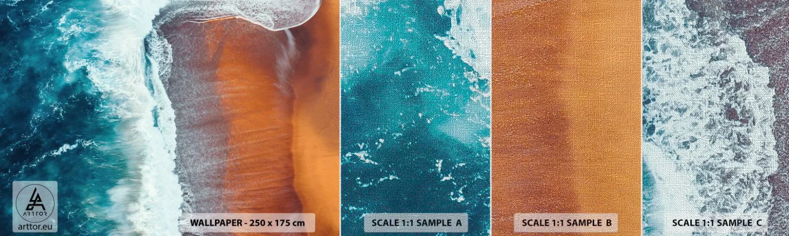 Fotótapéta Minta Premium Canvas - Az óceán érintése - Strand, Tenger, Víz - 100x30 cm