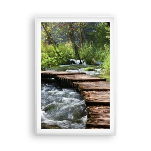 Poszter fekete keretben - A habzó zuhatag felett - 61x91 cm