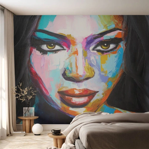 Fotótapéta Standard Eco - Lehetetlen levenni a tekintetet - Egy nő portréja, Arc, Darab - 350x256 cm