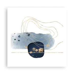 Poszter - Kékes-arany fantázia - 60x60 cm