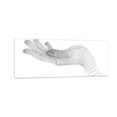 Üveg kép - Rugalmas kéz - 140x50 cm